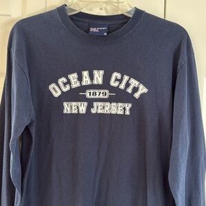 MV Sport - Ocean City, New Jersey Navy Blue Unisex Long Sleeve Tee - Size M